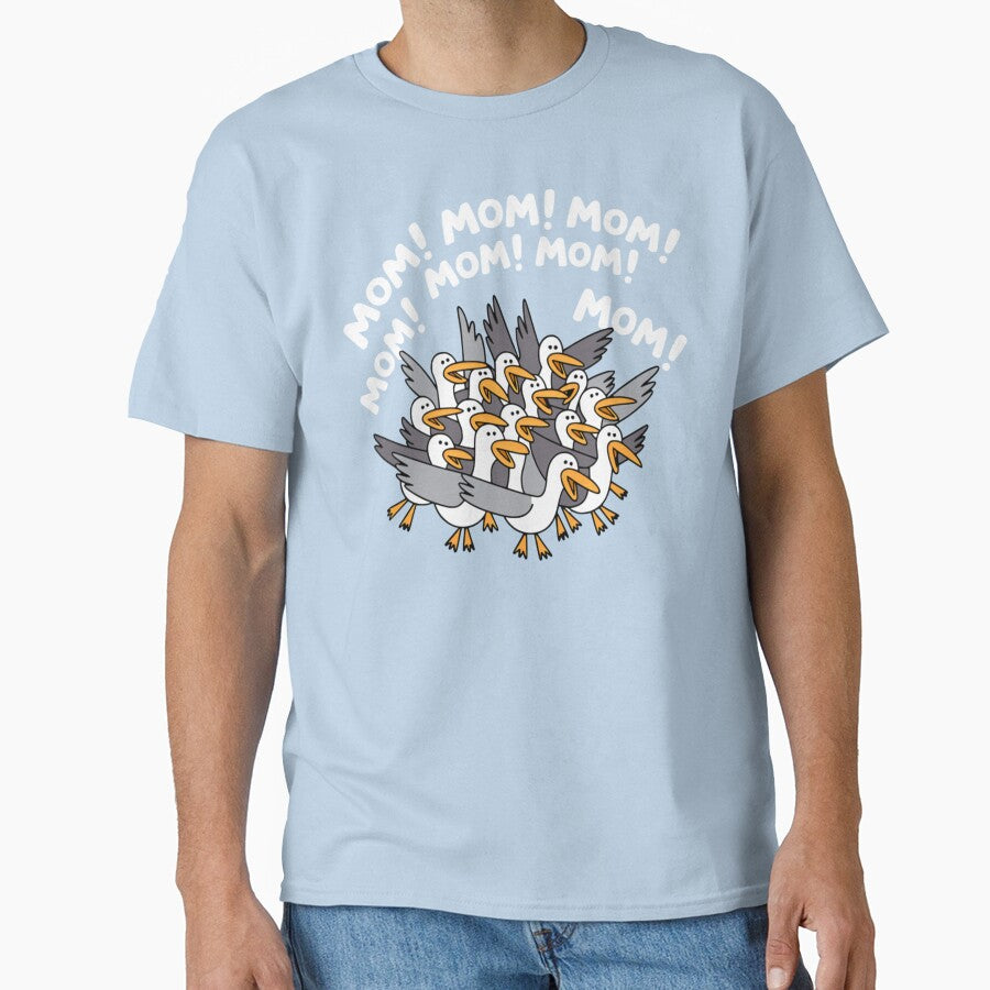 Funny Squawking MOM Seagull Shirt Loud Motherhood Chaos by Ali-printshop