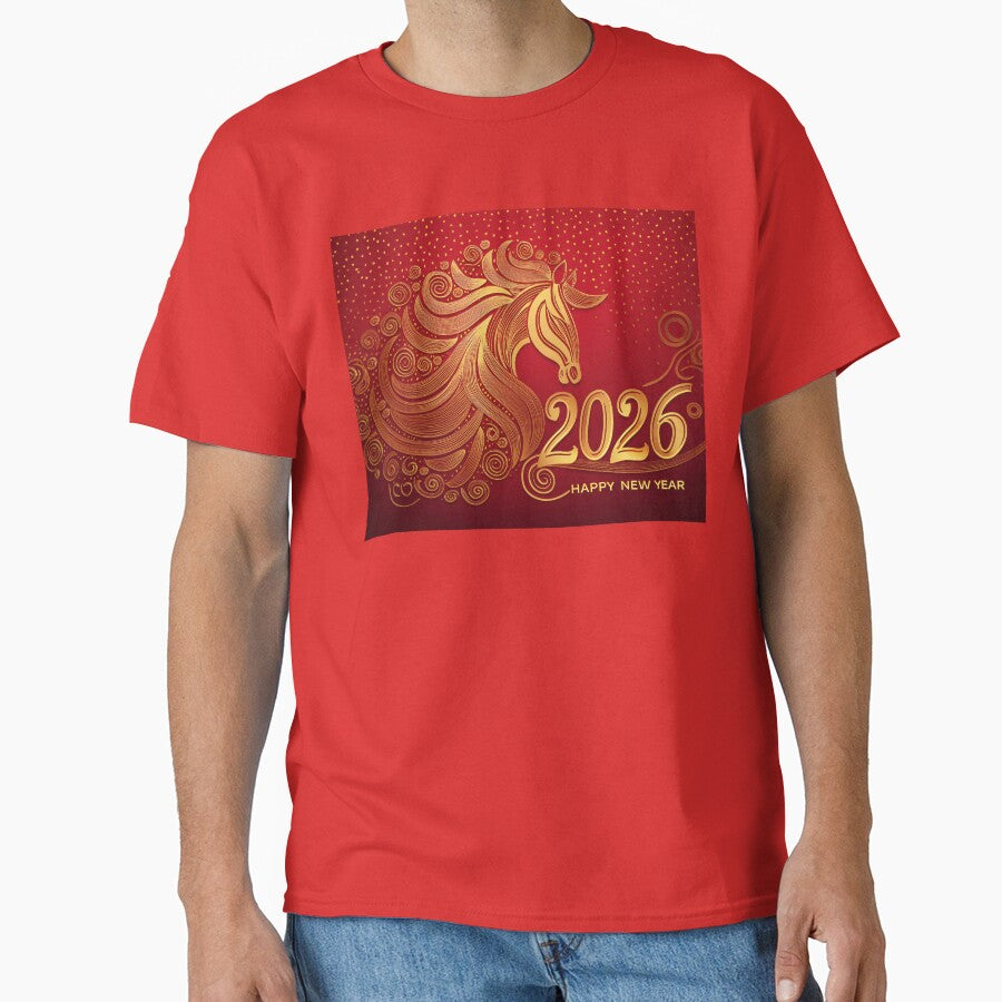 Golden Horse for New Year 2026 by Blue Horse Photo Magic