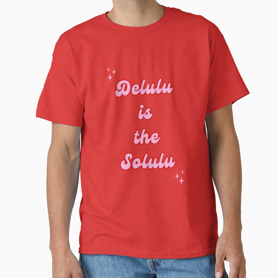 "Delulu Is The Solulu" Popular Manifestation Quote, Pink Girly Typography Artwork, Positive Affirmations by SpringTeaDesigns