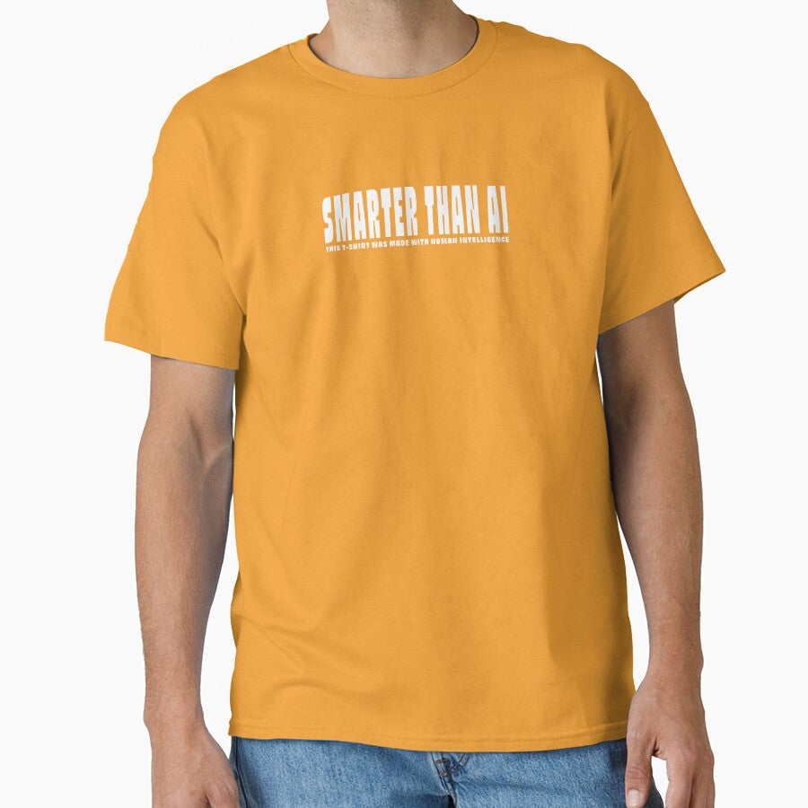 Are you Smarter than AI? Funny Statement, Human Intelligence WHITE by Susan Joy Designs