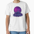 Neon Sunset Glitch – Retro Futuristic Landscape by InkMalinois