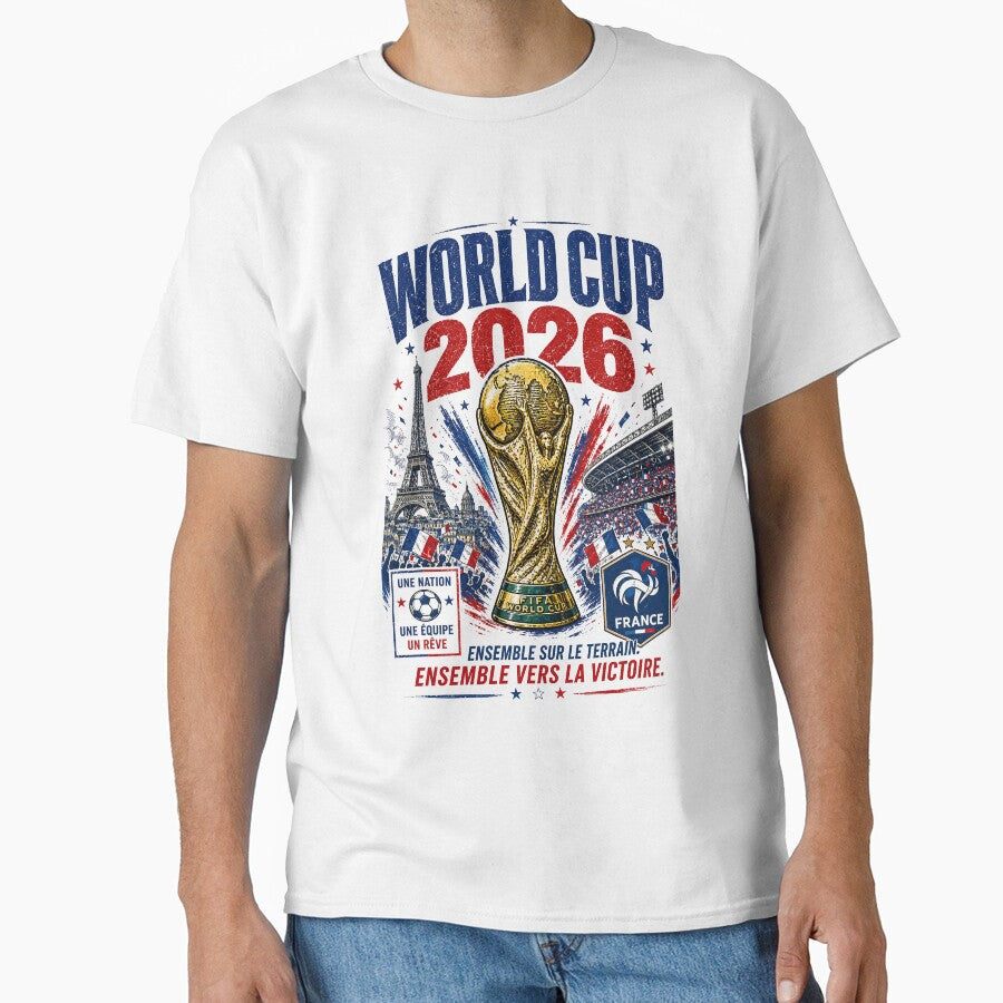 France 2026 Football Trophy Vintage Poster by Arabic Ink Studio