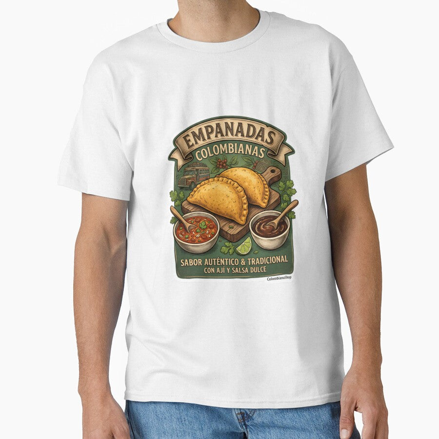Vintage Colombian Empanadas — Hand-Drawn Food Art | Authentic Flavor by ColombianaShop