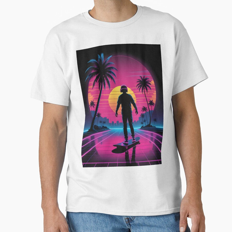 Skate the Sunset – 80s Synthwave Skateboard Vibes by Ashidre