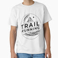 Trail running mountain minimalist line art badge by OutdoorMemories