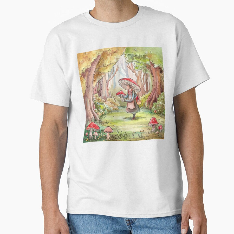 Cottagecore Mushroom Forest Girl by PixelDrift21