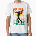Retro padel player smashing in front of net on padel field by Cedinho
