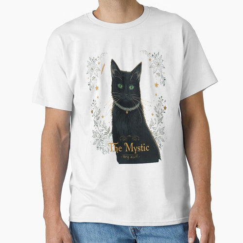 ? The Mystic Cat – Tarot Card Aesthetic T-Shirt by Whispering Colors