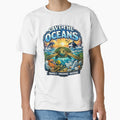 Save The Oceans Shirt – Sea Turtle Ocean Conservation, Stop Plastic Pollution, Marine Life Environmental Gift by KittyPawMeow