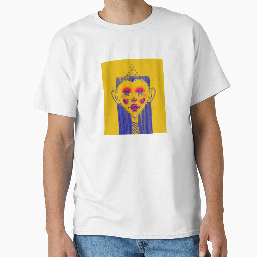 Colorful portrait illustration, heart-shaped face. by QueerActiviArt