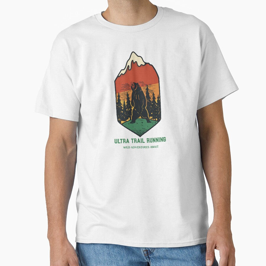 Ultra Trail Running, Wild Adventures Await Ultra Trail Running T-shirt by James  Beer