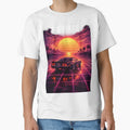 Neon Sunset Muscle Car Drive by Blue-Eagle-Fashion