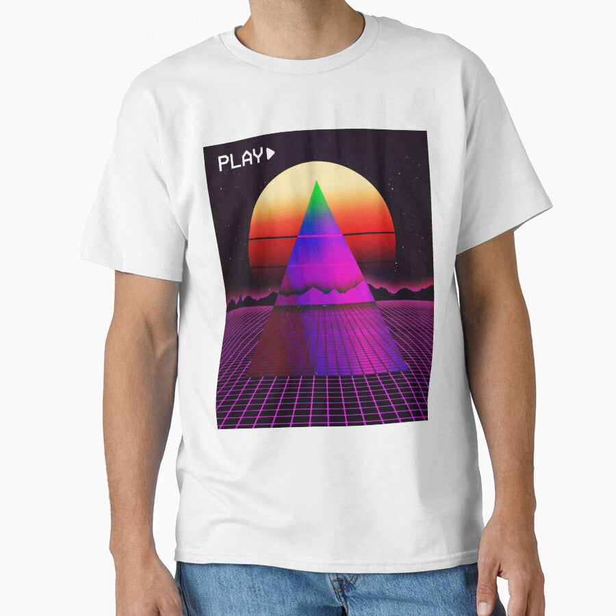 Aesthetic Synthwave Outrun Style Grid Sunset sunrise Design design by D-C-Designs