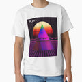 Aesthetic Synthwave Outrun Style Grid Sunset sunrise Design design by D-C-Designs