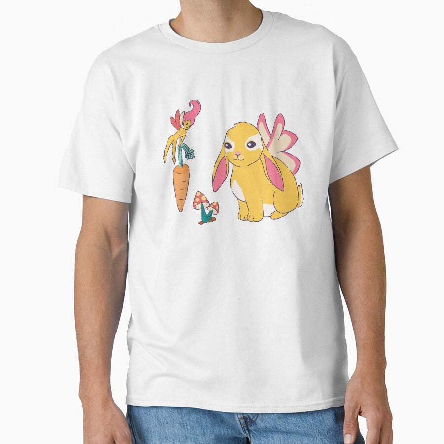 Kawaii Cottage Core Rabbit and mushroom - Fairy core by Paperfly Studio