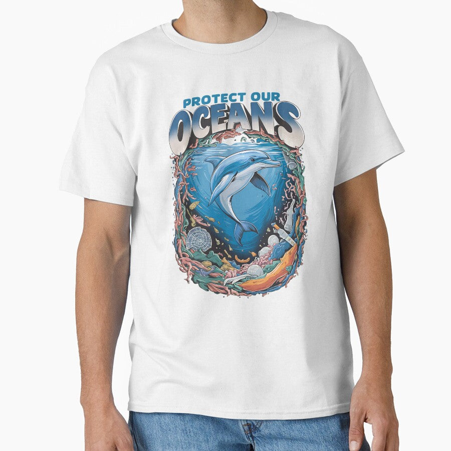 Protect Our Oceans - A Dolphin Conservation T-shirt | Apparel by Furr-n-Purr
