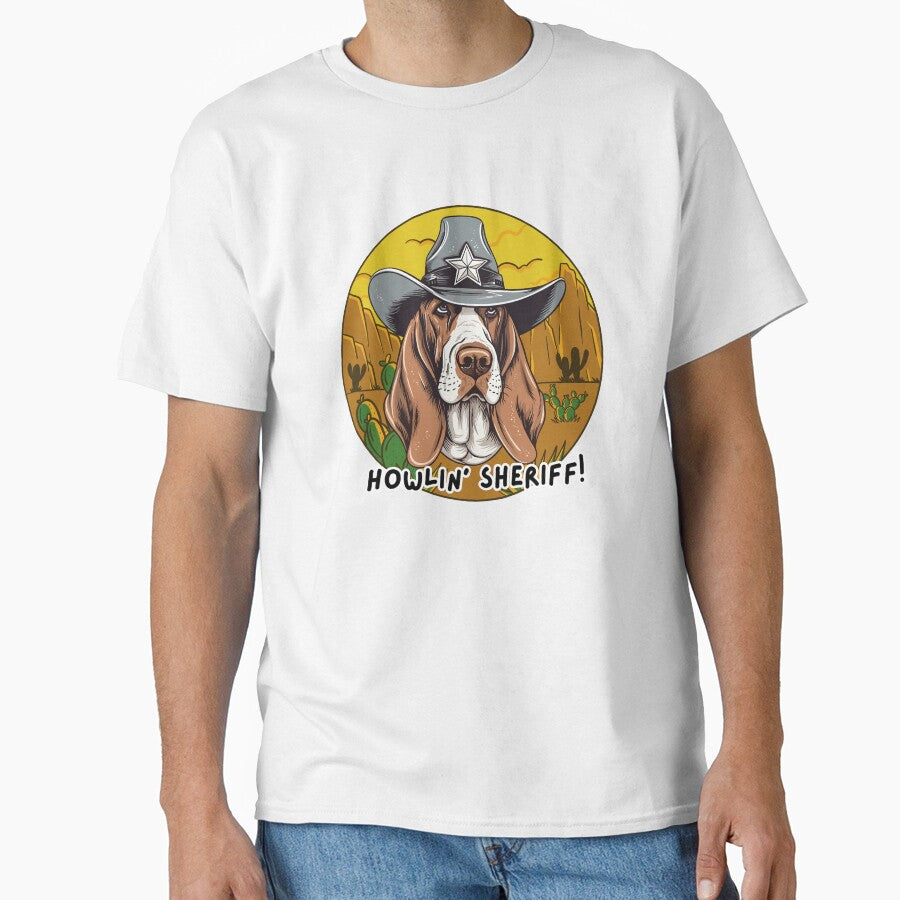 Basset Hound Classic T-Shirts by Pawshimi Studio