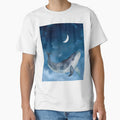 Moonlight Whale – Dreamy Watercolor Illustration by Softglow-Studio