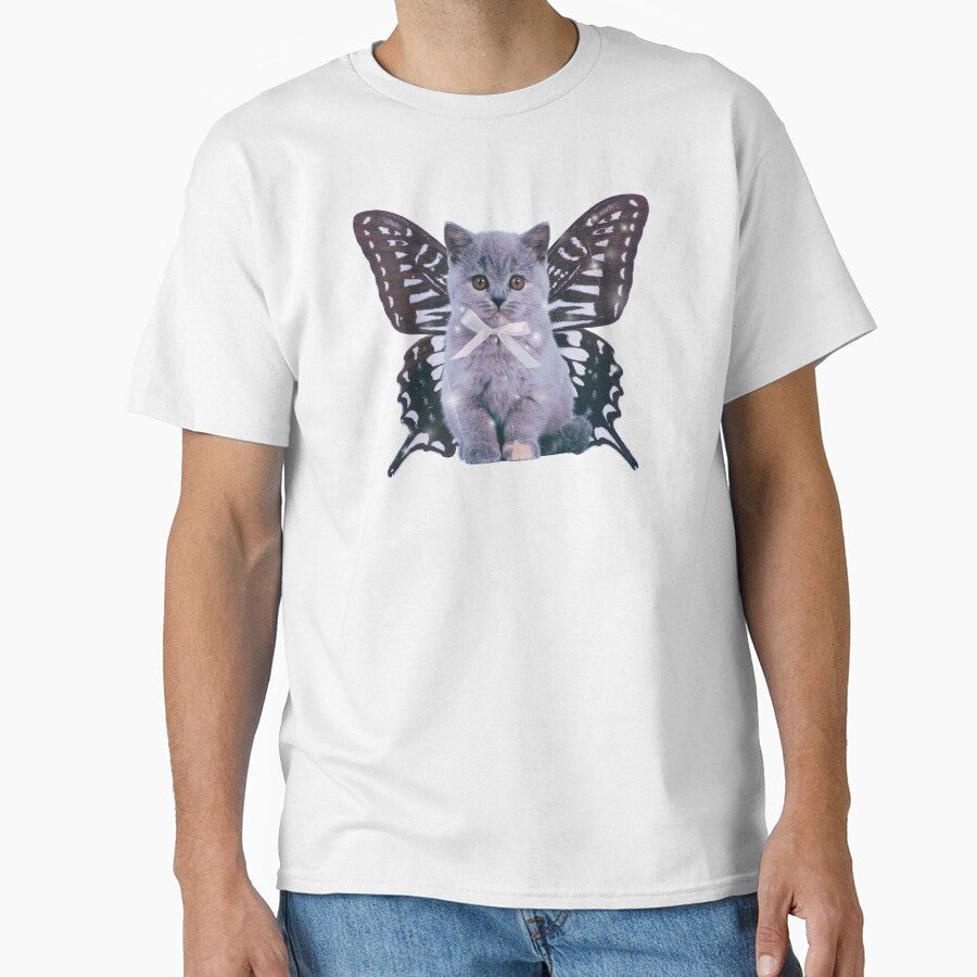 Gray/Black Goth Vintage Fairy Kitten by CazmieCo