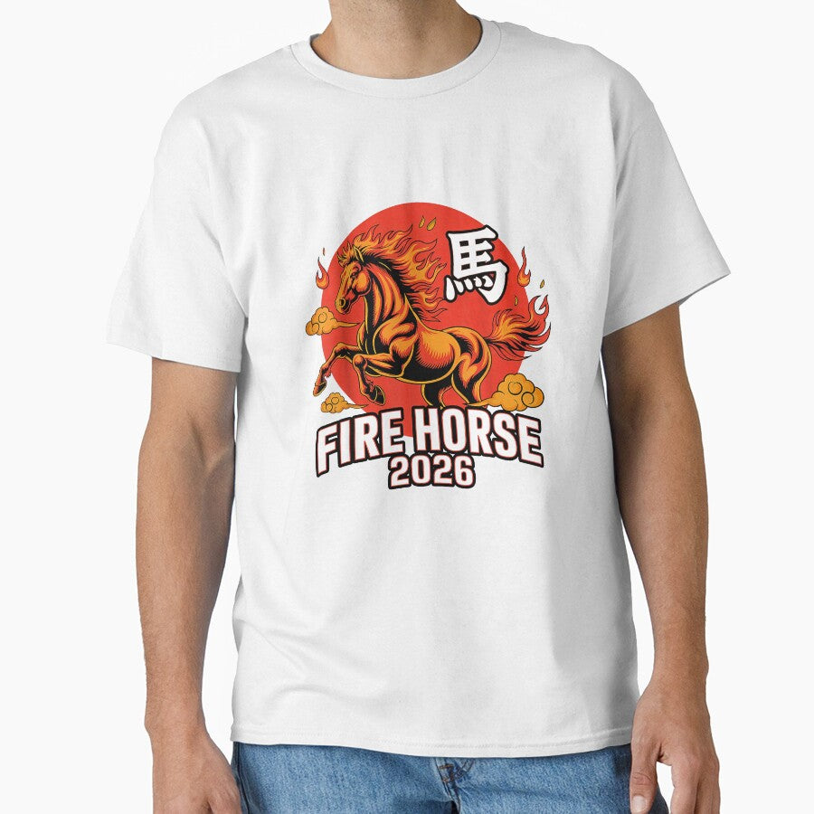 Fire Horse 2026 Chinese Zodiac Year Of The Horse by MerchDeviant