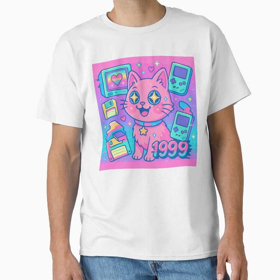 Glitch Kitty in Vaporwave Realm – Surreal Retro Cat Art by Cuckoo Parrot