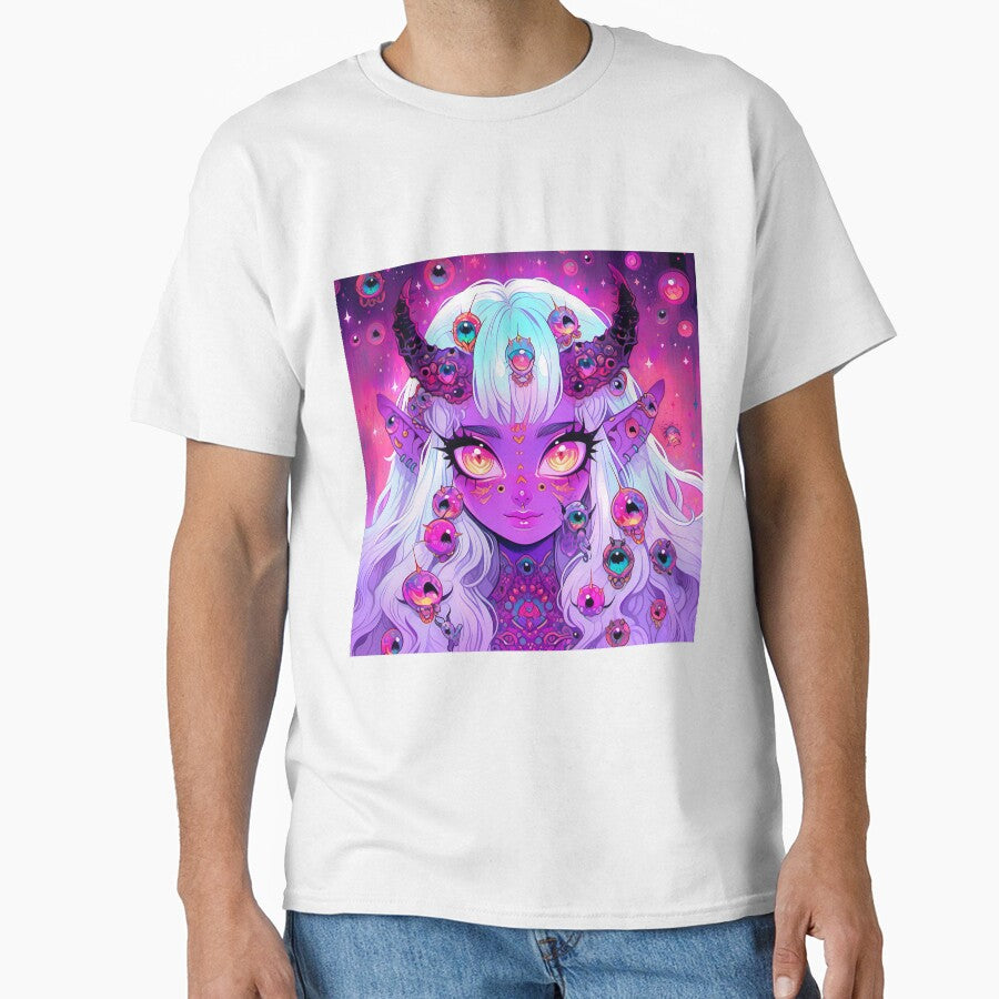 Creepy Cute Purple Demon Anime Girl by bubblegoth