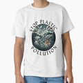 Stop Plastic Pollution Ocean Art Design by Black Signal