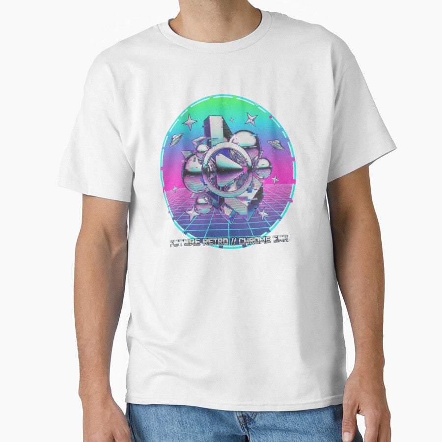 CHROME DREAMSCAPE // Y2K Retro-Futurism 3D Abstract by Vibepop.store