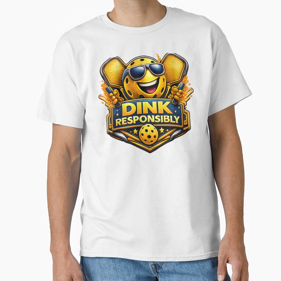 Dink Responsibly – Cool Pickleball Lifestyle Shirt by Pickleball Addicts Club