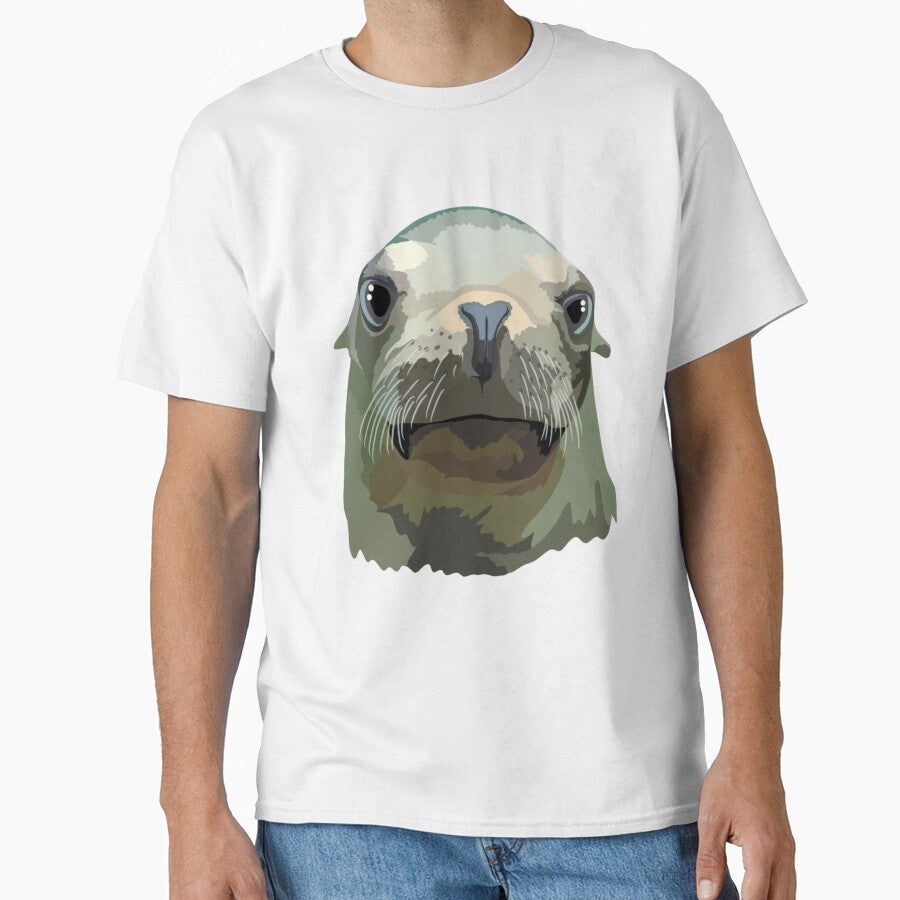 S is for Sealion,Sea Lion Artwork – Marine Mammal Illustration and Coastal Wildlife Design by PrettylittlepastelUk