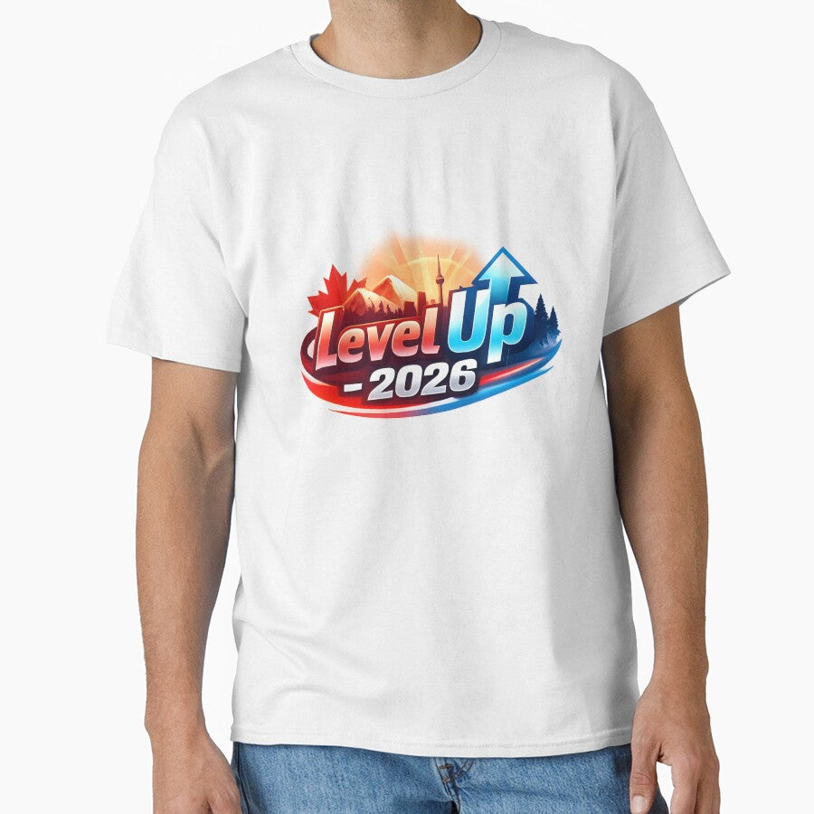 Level Up 2026 – New Year's Motivation T-shirt Canada | Goals, Success & Fresh Start by mocci10