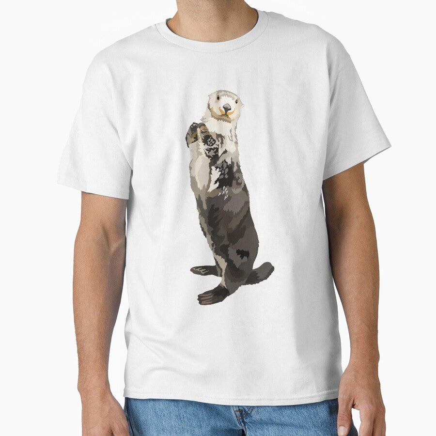 S is for Sea Otter, Sea Otter Artwork – Playful Marine Mammal Illustration and Coastal Wildlife Design by PrettylittlepastelUk