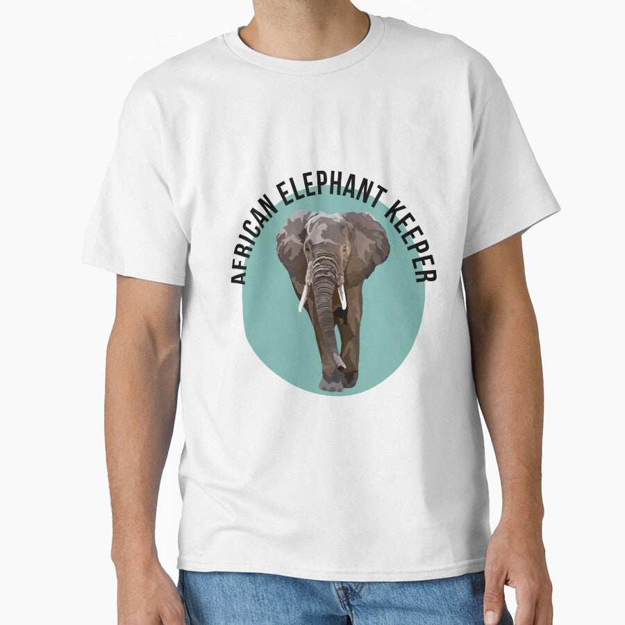 A is for African Elephant Keeper,African Elephant Keeper Design – Dedicated Care and Conservation of Majestic Wildlife Artwork by PrettylittlepastelUk