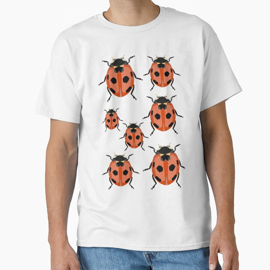 L is for Lady Bug,Ladybug Artwork – Charming Insect Illustration and Garden Wildlife Design by PrettylittlepastelUk
