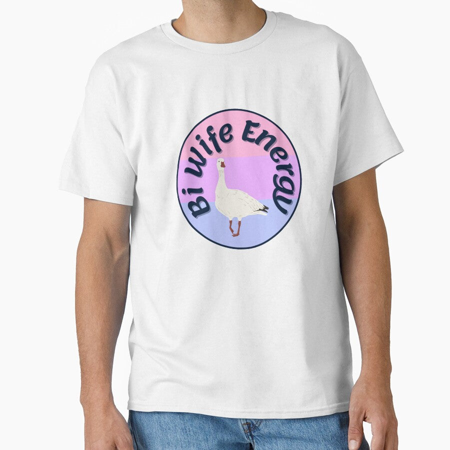 Bi Wife Energy Goose Badge by Pink Ribbon