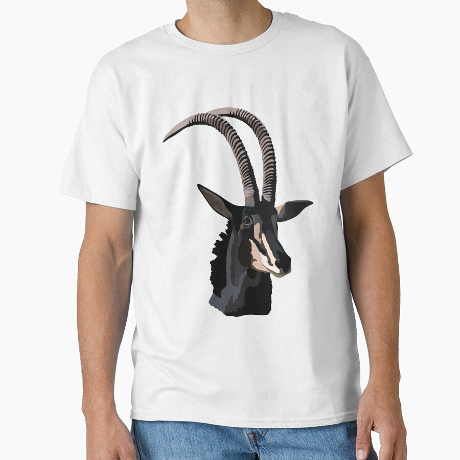 S is for Sable Antelope ,Sable Antelope Artwork – Majestic African Antelope Illustration and Wildlife Design by PrettylittlepastelUk