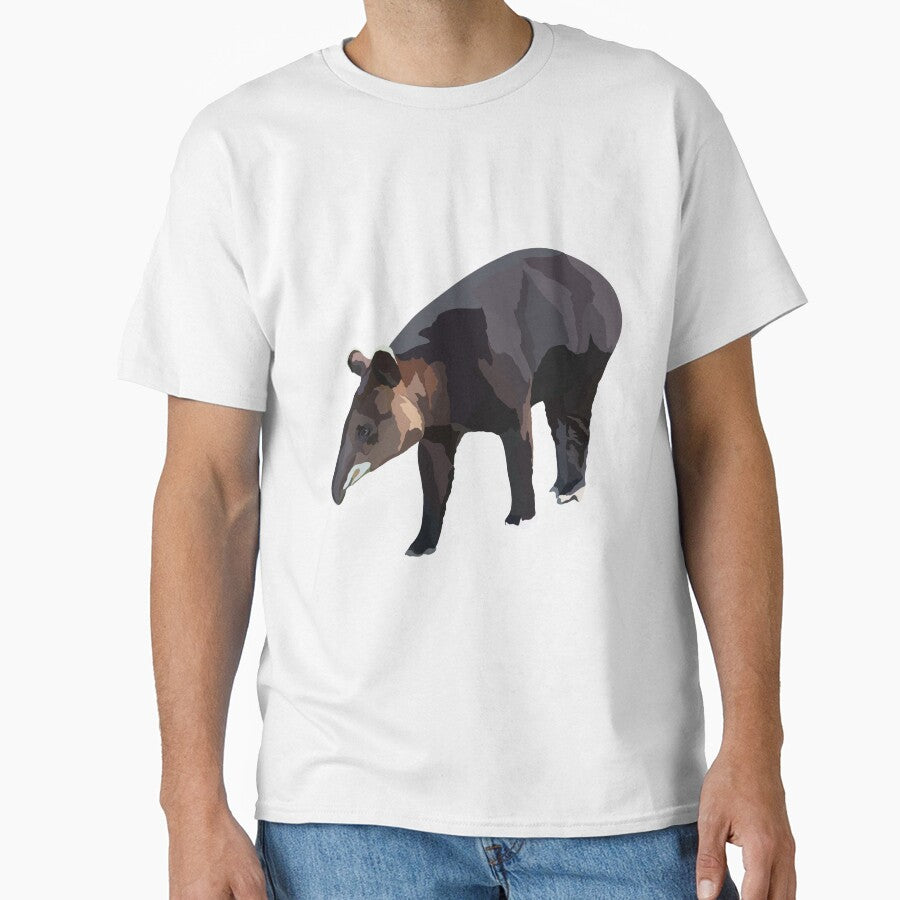 M is for Mountain Tapir,Tapir Artwork – Unique Tropical Mammal Illustration and Wildlife Design by PrettylittlepastelUk