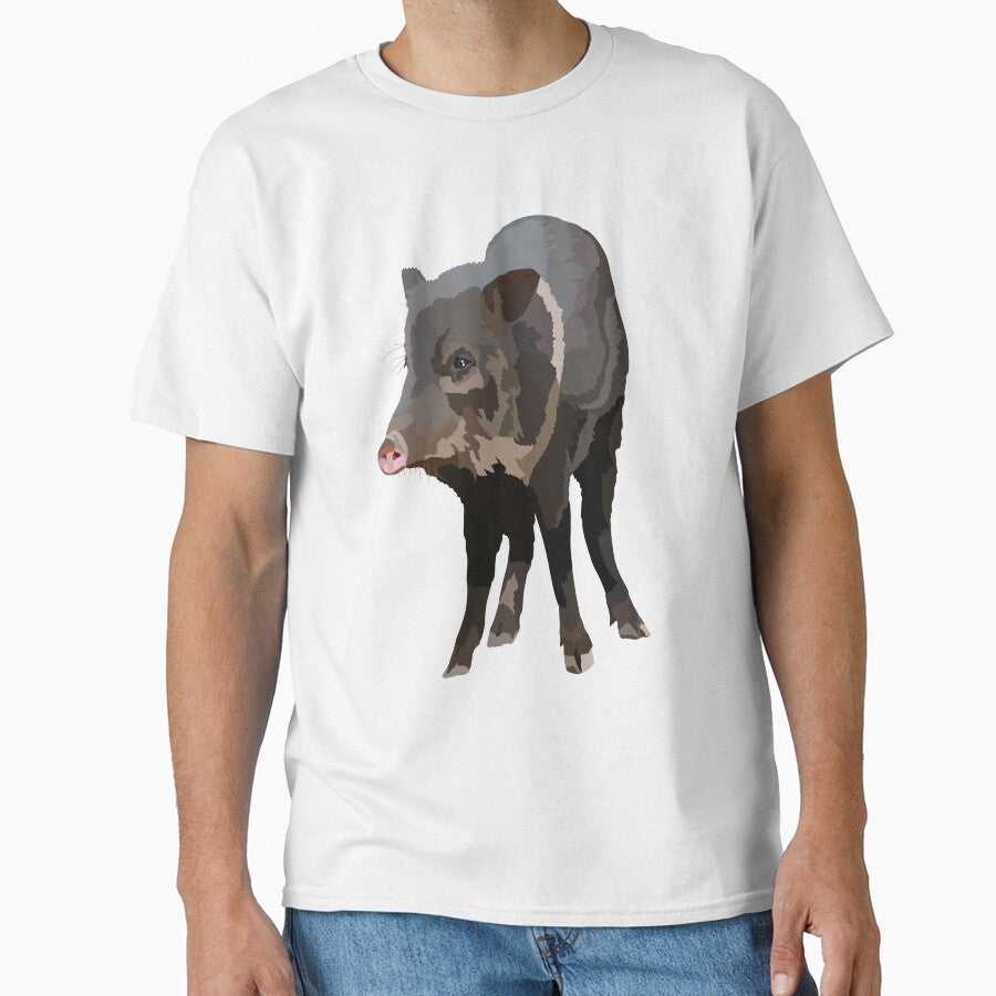 P is for Peccary ,Peccary Art Print – Wild Pig Illustration from the Americas by PrettylittlepastelUk