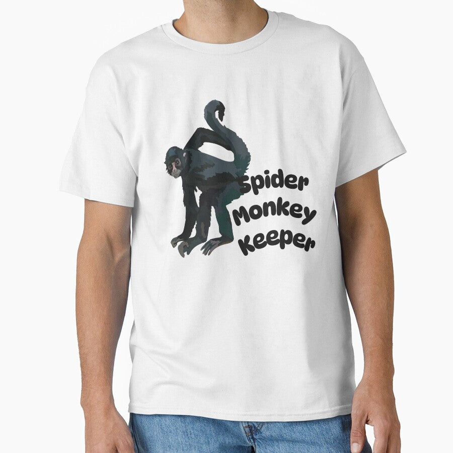 S is for Spider Monkey Keeper,Squirrel Monkey Keeper Design – Dedicated Care and Conservation of Agile Primates Artwork by PrettylittlepastelUk