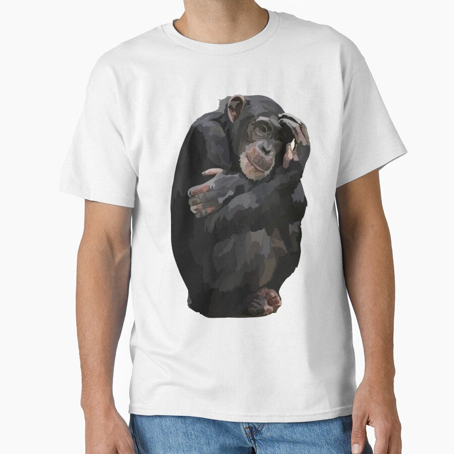 C is for Chimp , Chimp Design – Dedicated Chimpanzee Care and Wildlife Keeper Artwork by PrettylittlepastelUk