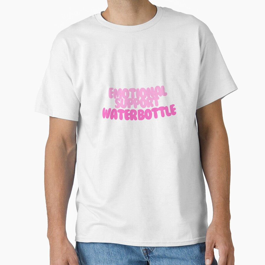 Emotional Support Waterbottle – Cute Pink Bubble Text Design by printwithkacie