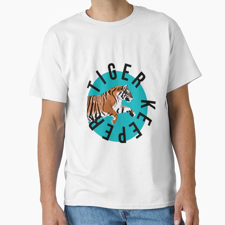 T is for Tiger Keeper, Tiger Keeper Design – Dedicated Big Cat Care and Wildlife Keeper Artwork by PrettylittlepastelUk
