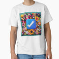 Handmade Verified Badge – Felt Craft Checkmark Art | Cute Blue Approval Icon Aesthetic by DiamondSkyShirt