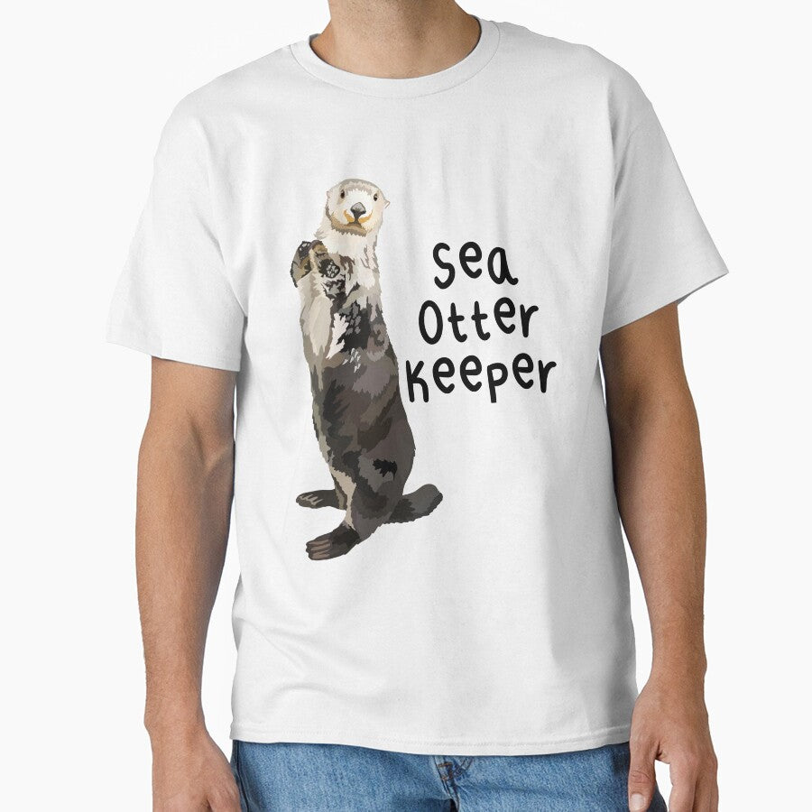 S is for Sea Otter Keeper,Sea Otter Keeper Design – Dedicated Care and Conservation of Marine Mammals Artwork by PrettylittlepastelUk