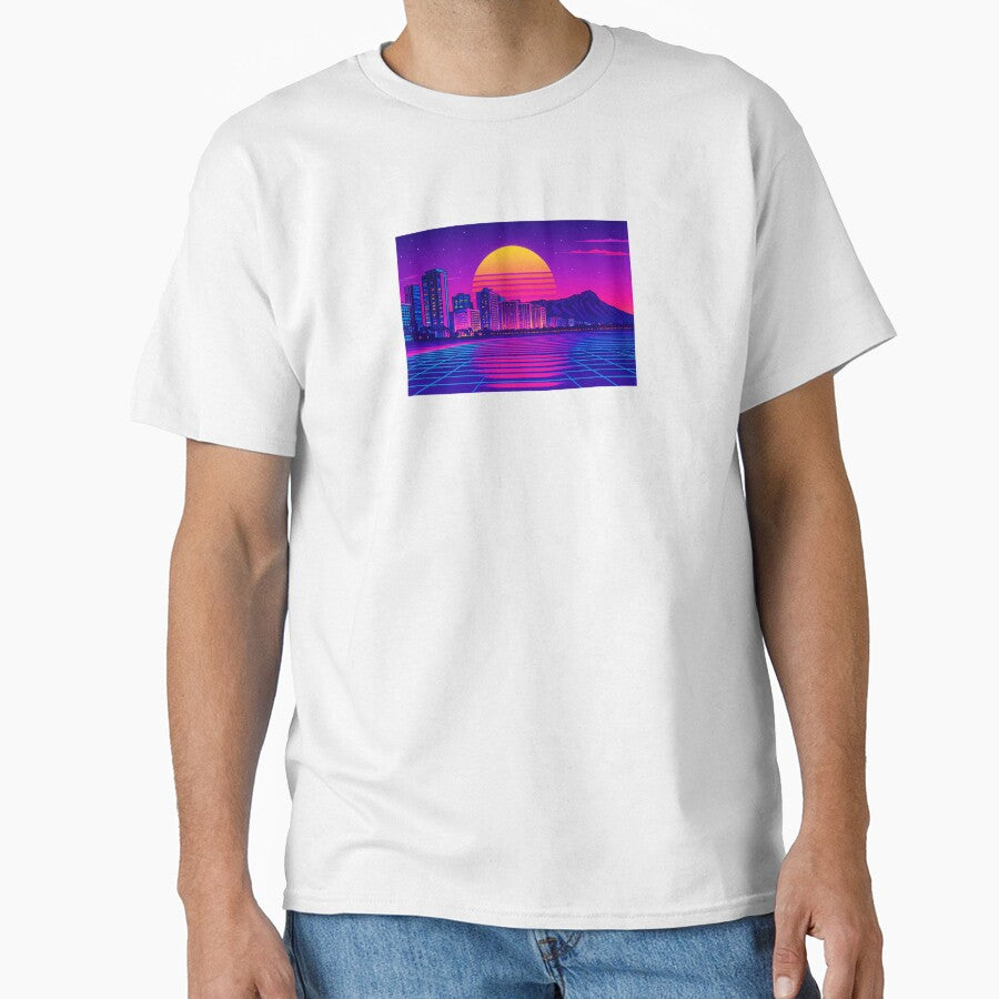 Retro-futuristic vibes Honolulu Waikiki beach by A E S T H E T A T A G