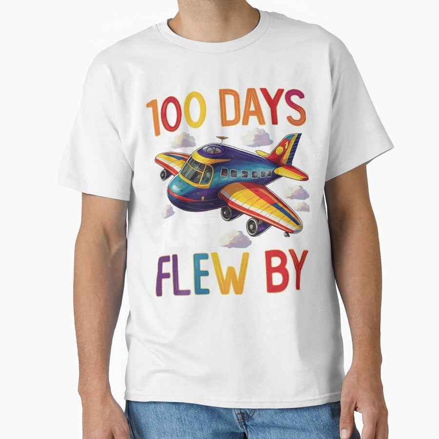 100 Days Just Flew By Airplane 100th Day Of School For Teachers students by SEKAIHUNTER