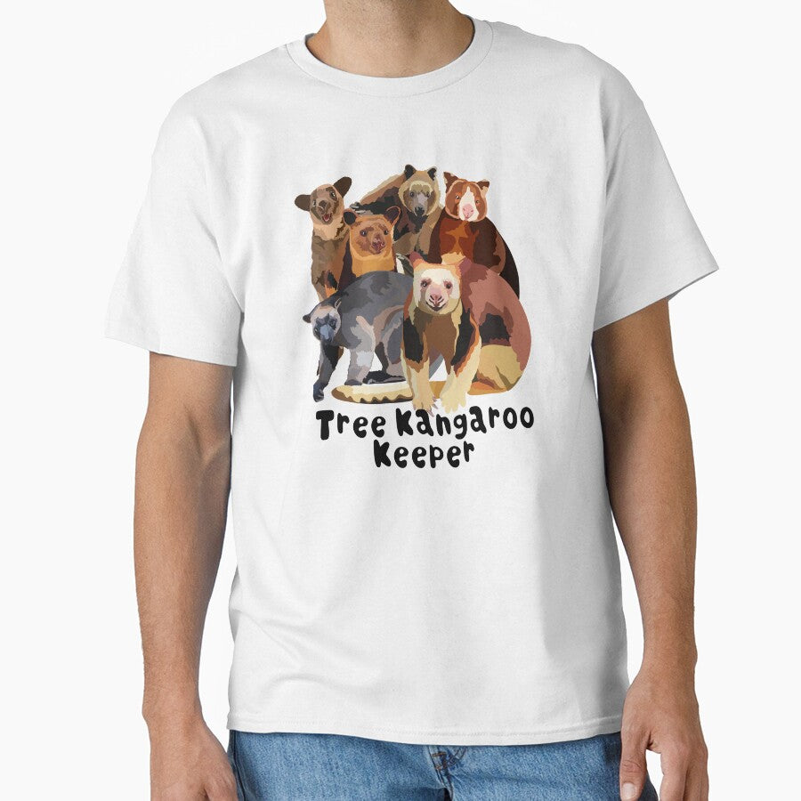 T is for Tree Kangaroo Keeper,Tree Kangaroo Keeper Design – Dedicated Care and Conservation of Unique Marsupials Artwork by PrettylittlepastelUk