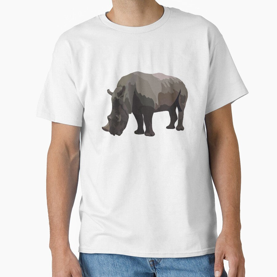 W is for White Rhino , White Rhinoceros – African Rhino Wildlife Art by PrettylittlepastelUk