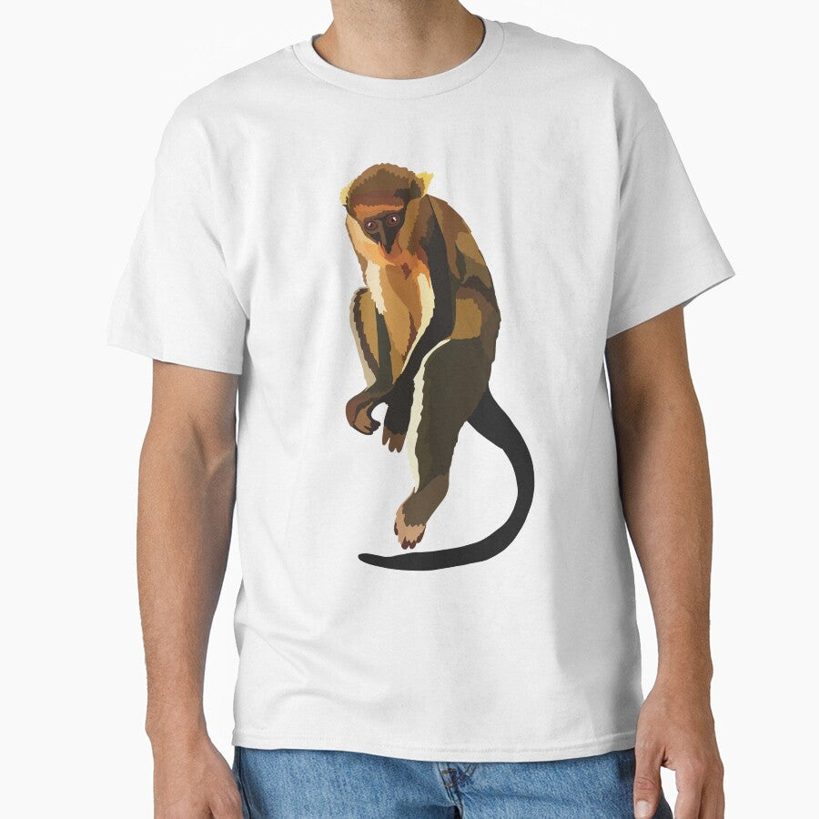 M is for Mona Monkey,Mona Monkey Illustration – Vibrant Primate Art for Wildlife and Nature Lovers by PrettylittlepastelUk