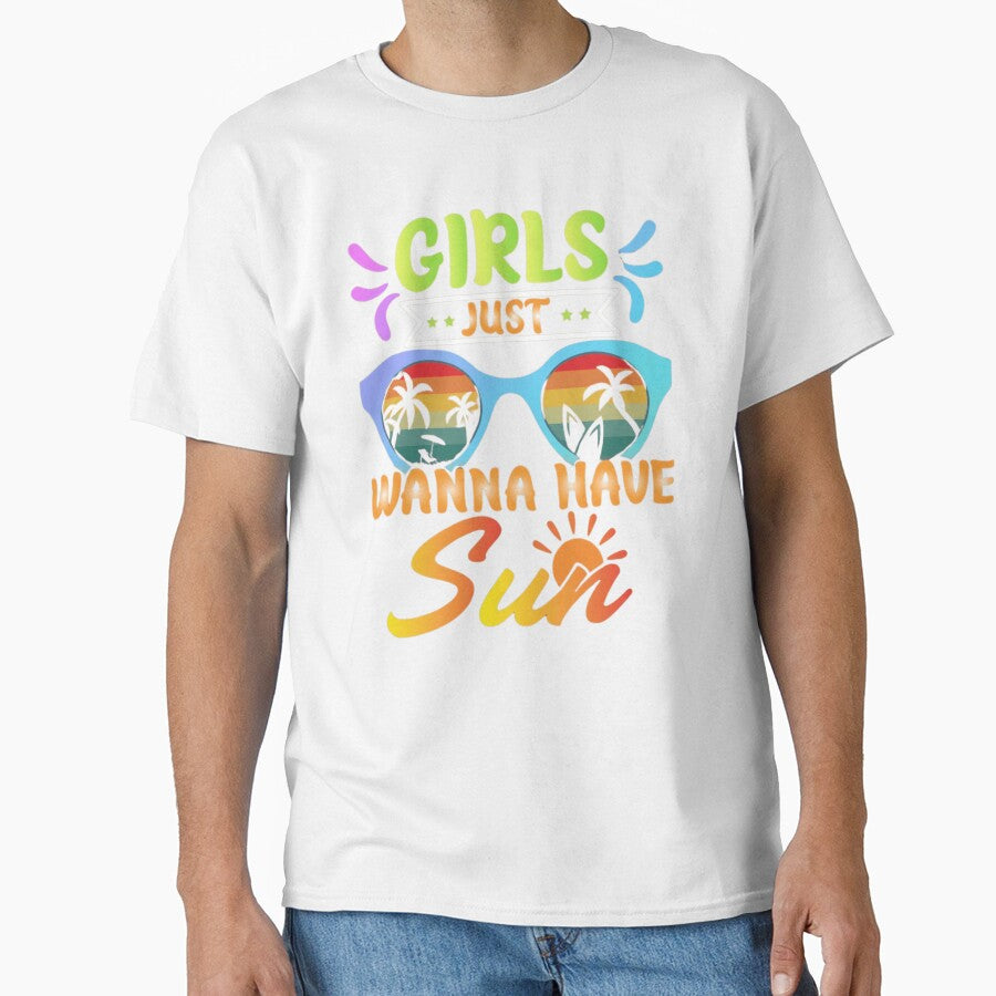 Girls Just Wanna Have Sun - Retro Beach Vacation & Sunset Sunglasses by trendnest_shop